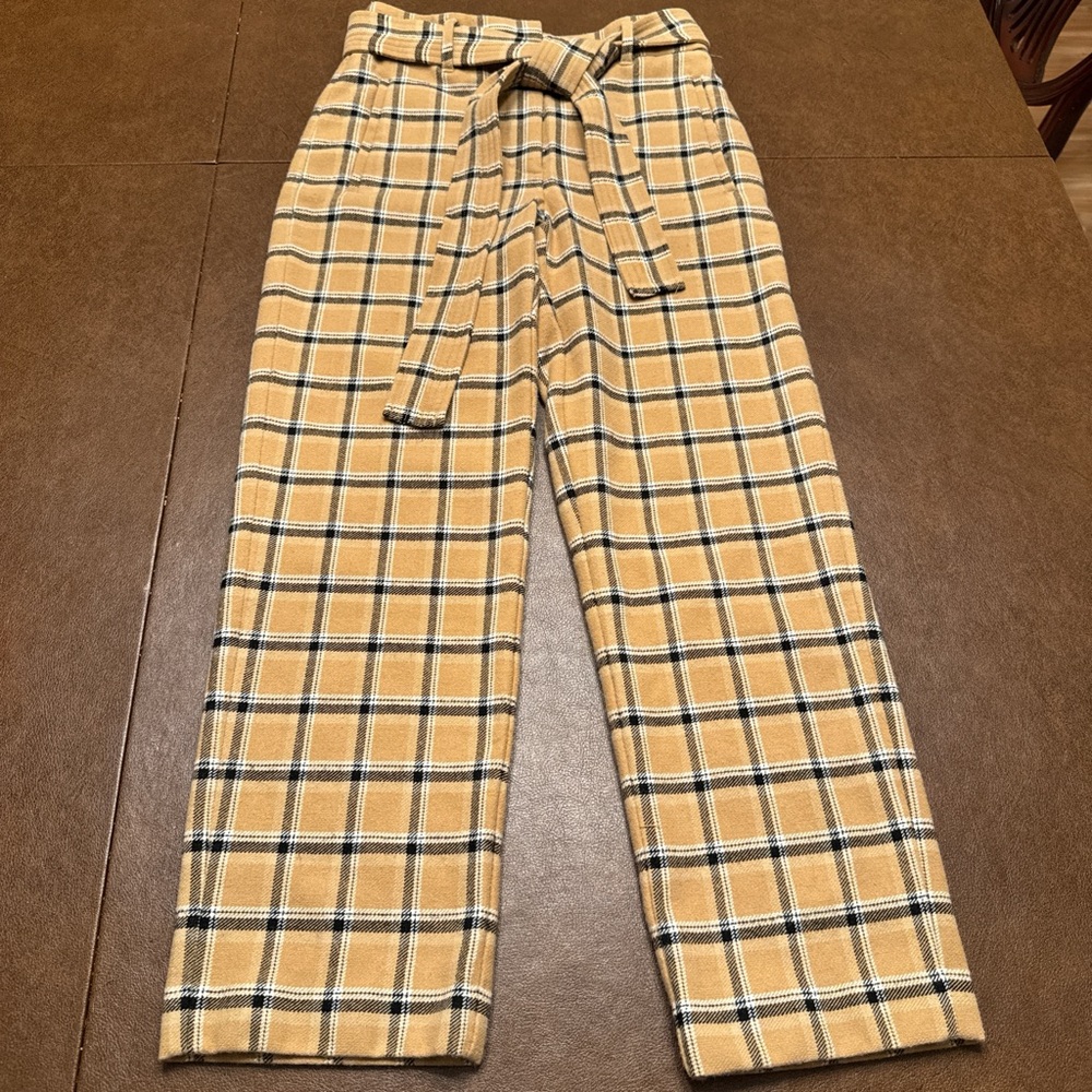 Aritzia Plaid Tan Pants